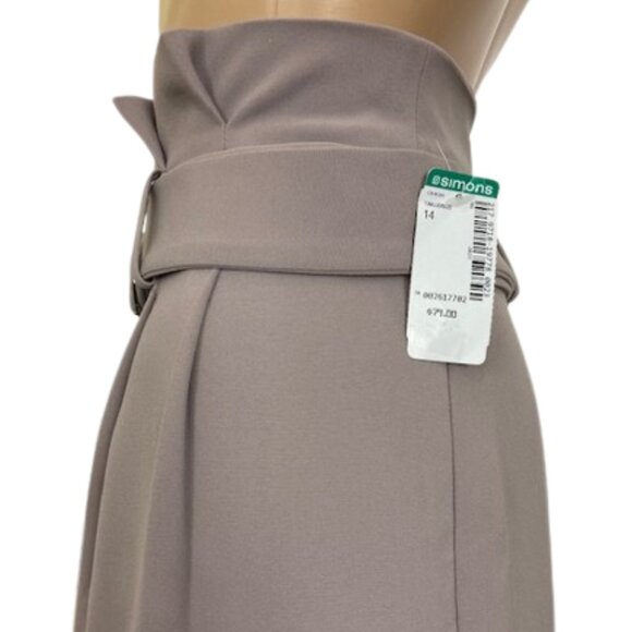 Contemporaine Pleated Midi Skirt with Belt - Picture 5 of 9